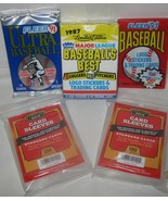 1987 Fleer Baseball&#39;s Best Card Set + 200 Penny Sleeves &amp; 2 Sealed 1991 ... - £14.06 GBP