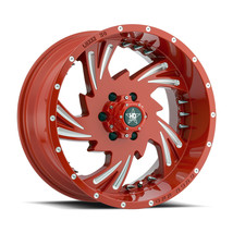 22x12 Luxxx HD7 Gloss Red Milled w/ Spike Rivets Off-Road Wheel (SET OF 4) - £1,422.85 GBP