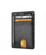 Mens Leather Slim Wallet Credit Card Holder RFID Blocking Pocket ID Mone... - €9,51 EUR