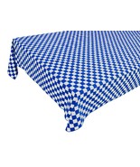 58&quot;x144&quot; - Blue and White - Tablecloth Checkerboard Print Wedding Birthdays - £54.91 GBP