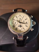 Steinhausen TW391 Automatic Moonphase Wrist Watch Extra Band WORKING - $148.45