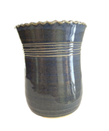 Pebbles Pottery Artisan Made Small Vase Blue Signed - $12.34
