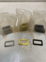 34 Qty of Metal Rectangle Buckle Rings 2-1/4&quot;x1-3/8&quot; Gold/Silver/Black (34 Qty) - £45.55 GBP