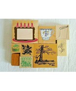Mixed Lot of Rubber Stamps Tea Cup, Birthday Themed and More Excellent C... - $247.30 MXN