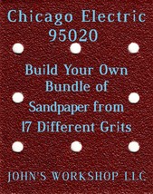 Build Your Own Bundle Chicago Electric 95020 1/4 Sheet No-Slip Sandpaper 17 Grit - £0.77 GBP