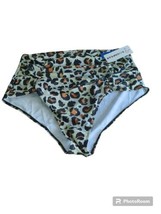 NWT Cocopear Leopard Print Women&#39;s Plus Sz 4XL Swim Bottoms High Waist C... - £11.87 GBP