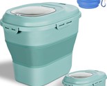 Collapsible Dog Food Storage Container, 30 Lb Pet Cat Pantry Plastic Large - £50.47 GBP