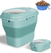 Collapsible Dog Food Storage Container, 30 Lb Pet Cat Pantry Plastic Large - £50.62 GBP