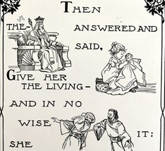 1901 Bible Passage Kings 3:27 Victorian Word Symbol Puzzle Religious DWDD7 - $19.99
