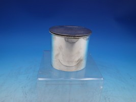 Sterling Silver Handmade Tea Caddy Oval with Hinged Lid and Rope Border (#6689) - £393.58 GBP