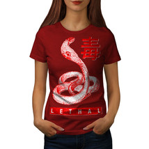 Wellcoda Deadly Cobra Bite Womens T-shirt, Lethal Casual Design Printed Tee - £14.96 GBP+