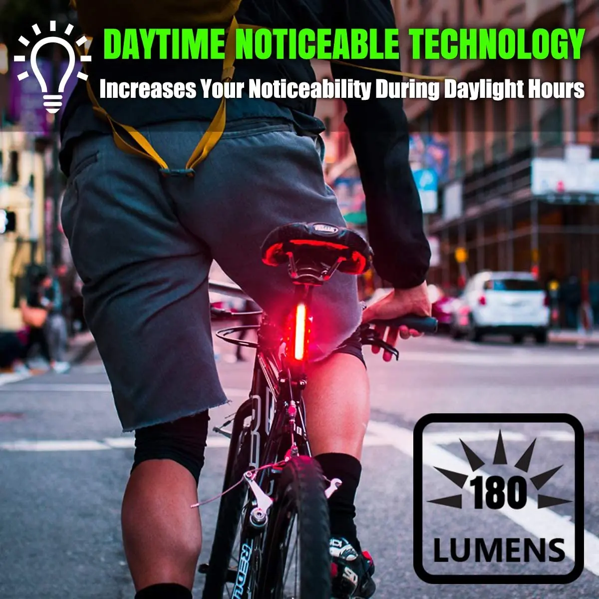 Sporting USB Rechargeable LED Bike Tail Light. Bright Bicycle Rear Cycling Safet - £24.04 GBP