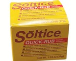 Soltice Quick Rub Topical Pain Reliever 1.33 Ounces New - £31.56 GBP