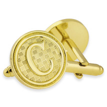 Letter C alphabet initials Cufflink Set Gold or Silver - £30.55 GBP