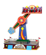 Lemax Village Carnival THE SHOOTING STAR Amusement Park Ride Animated So... - $146.47