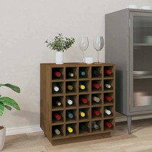 Wine Cabinet Honey Brown 55.5x34x61 cm Solid Wood Pine - £65.96 GBP