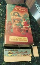 Vintage 1936 Noma Christmas Tree Lights in Box Children &amp; Santa ~ Fun Decoration - £24.53 GBP