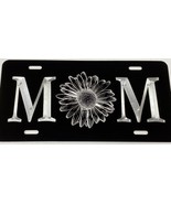 Engraved MOM Car Tag Diamond Etched Black Metal License Plate Mother’s Day Gift - £17.54 GBP