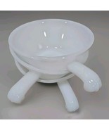 3 Vintage Anchor Hocking Fire King White Milk Glass Bowls w/Handles 5&quot; S... - $15.79