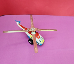 Vintage  Rare Helicopter #705 Wind Up Tin Toy - £19.99 GBP