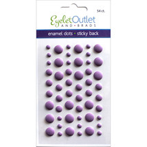 Eyelet Outlet Adhesive Back Enamel Dots Matte Violet - £11.29 GBP