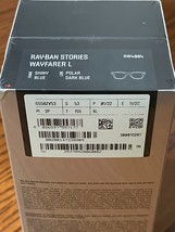 RayBan Stories Wayfarer Smart Glasses Blue Frame Polarized Lens Sunglass... - $13,061.50 MXN