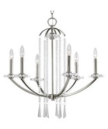 Progress PP4139104 &quot;Nisse&quot; Mid Sized Chandelier Polished Nickel - £433.27 GBP