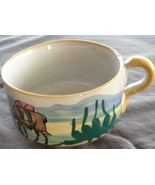 Vintage Hand Crafted Terra Cotta Pottery Coffee Cup - Peru - GORGEOUS PIECE - £13.40 GBP