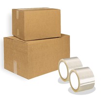 24 Pack Clear Carton Sealing Tape Packing Rolls 3&quot;x110 1.6 mil 1.9 mil - £141.03 GBP+