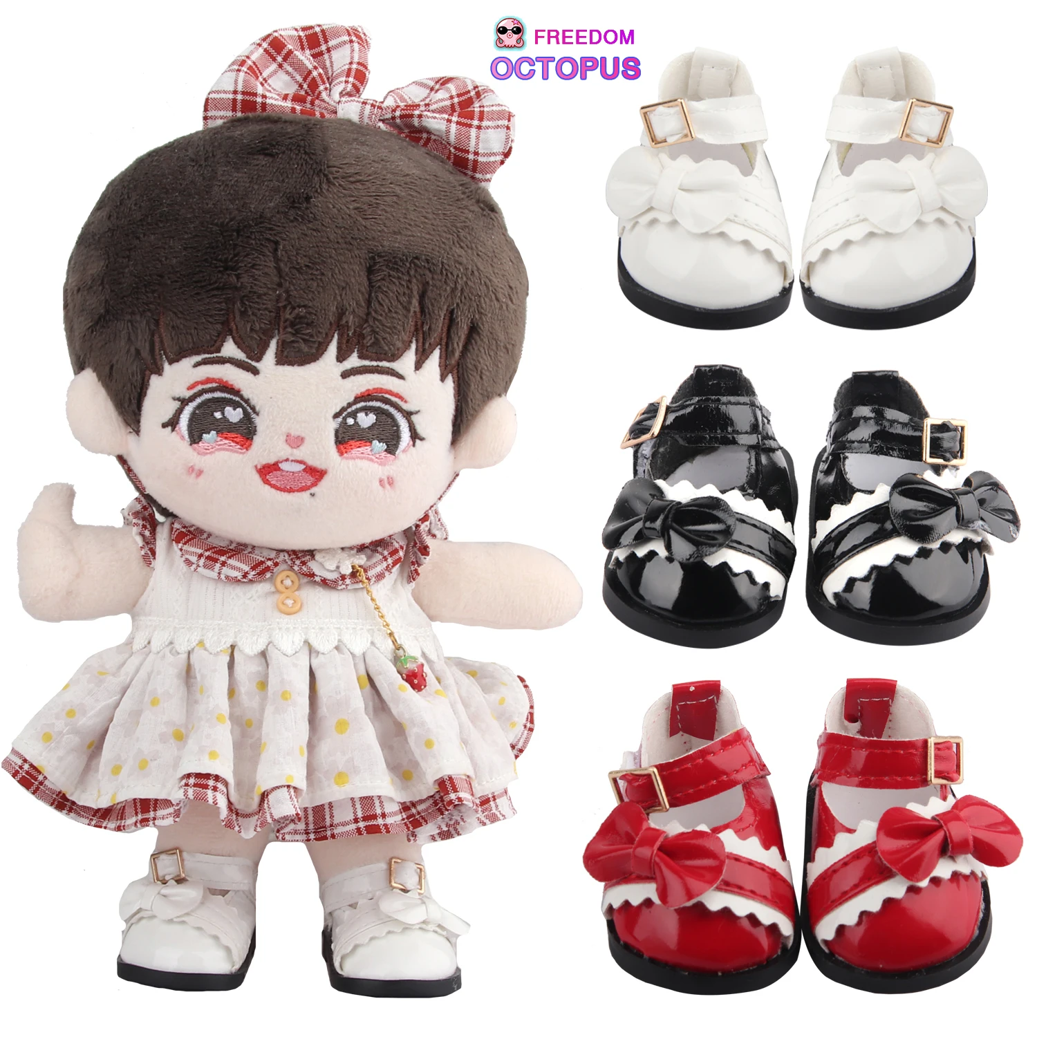 Mini Leather Bow-knot 5.5cm Nancy Doll Shoes For American 14 Inch Girl Doll.Cute - £7.29 GBP