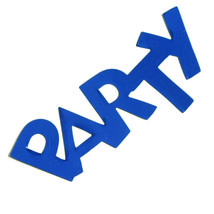 Word Party Cutouts Plastic Shapes Confetti Die Cut FREE SHIPPING - £5.61 GBP