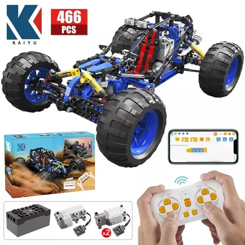 KAIYU RC off-Road Racing car Buggy MOC Building Blocks APP Programming Remote - £72.95 GBP+