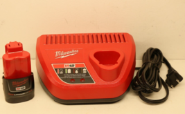 NEW Genuine Milwaukee 48-59-2401 Charger with Red Lithium CP3.0 CP 3.0 Battery - £57.71 GBP