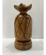 Monkey Pod Wood Pineapple 8&quot; Appetizer Toothpick Holder Mid Century Mode... - £10.77 GBP