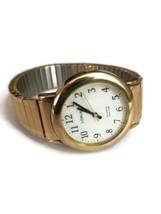 Lorus Gold Tone Stainless Steel Quartz WR 30M Watch LR0597 Needs Repair - £17.46 GBP