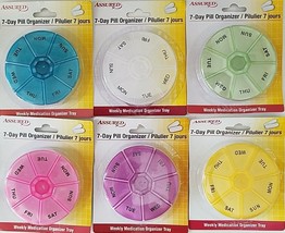 7-DAY Pill Organizer Small Pills Daily Labels Select: Color - $2.99