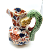 Ironstone Imari Pitcher Jug Green Snake Hydra Handle  Pitcher 5.5-inch E... - $40.12