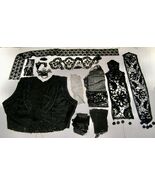ANT. VICTORIAN+VINT. LOT OF 21 DRESS MAKERS BLACK LACE+APPLIQUÉS+FRAGMEN... - $109.00 CAD