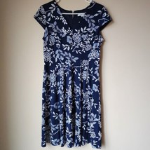 Studio One New York Dress Blue Floral Womens Size Medium - $9.49
