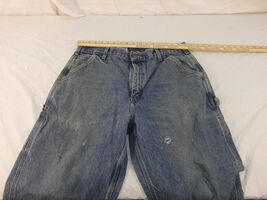 Adult Men's Carhartt Work Cold Weather 100% Cotton Light Blue Denim Jean... - $18.79