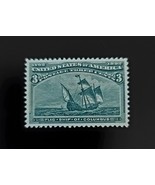 1893 3c Santa Maria, Flagship of Columbus, Green Scott 232 Mint F/VF No Gum - $29.44 CAD