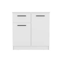 Dresser Carlin with Drawer and 2 Door Cabinets, White - £241.23 GBP