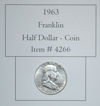 1963, Franklin Half Dollar, # 4266, vintage coins, rare coins, old coins, coins - £37.28 GBP