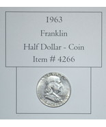 1963, Franklin Half Dollar, # 4266, vintage coins, rare coins, old coins... - £37.56 GBP
