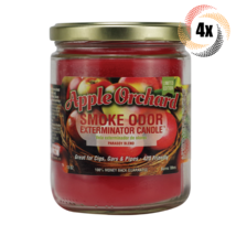 4x Jars Smoke Odor Apple Orchard Smoke Exterminator Candles | 13oz | 70 Hrs Burn - £39.88 GBP