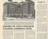 Von&#39;s Menu Seattle Washington Inside Gazette 1958 Jimmy Durante  - £68.53 GBP