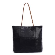 2022 Women Leather Large Capacity Tote Bag Fashion Solid Color Soft Sheepskin Ha - £112.54 GBP