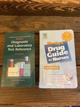 2 Books MOSBY&#39;S DIAGNOSTIC &amp; LABORATORY TEST REFERENCE &amp; DRUG GUIDE FOR ... - £26.99 GBP