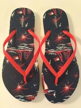 July 4th flip flops Size 9 10 Old Navy patriotic sailboats shoes thongs ... - £7.04 GBP