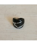 Acrylic Vintage Chic Black Art Deco Ring Size 7/8 - $19.99